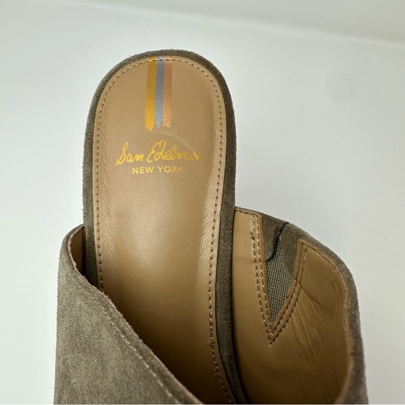 Sam Edelman Shiloh Suede Mule Heel, Olive Suede, Size 6.5 - Picture 12 of 12